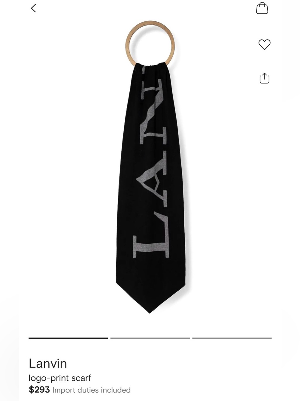 Lanvin logo-print scarf